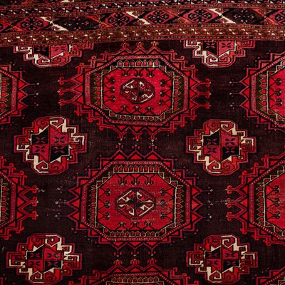Lot 17 - An antique Saryk carpet, Turkmenistan
