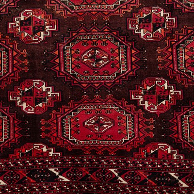 Lot 17 - An antique Saryk carpet, Turkmenistan