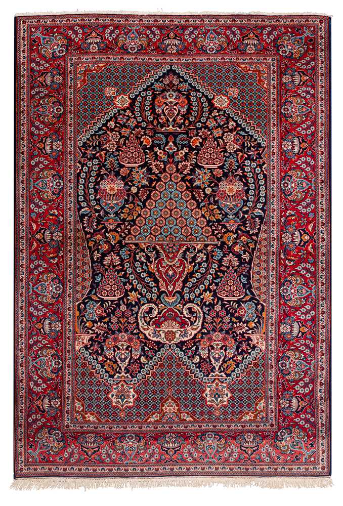 Lot 66 - A fine Kashan prayer rug, central Persia