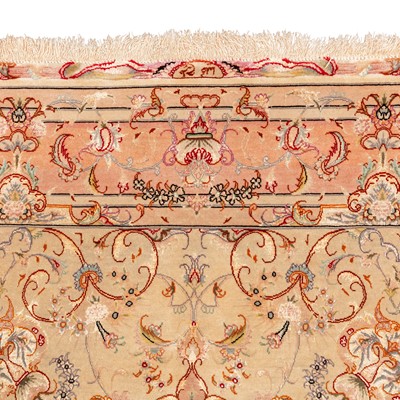 Lot 15 - A very fine part silk Tabriz rug, north-west Persia