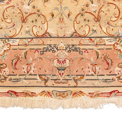 Lot 15 - A very fine part silk Tabriz rug, north-west Persia