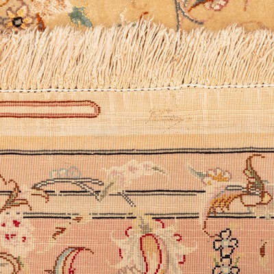 Lot 15 - A very fine part silk Tabriz rug, north-west Persia