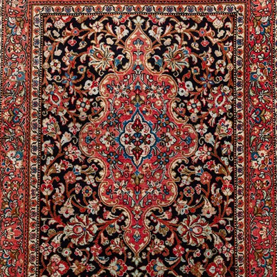 Lot 101 - An extremely fine silk Qum runner, central Persia