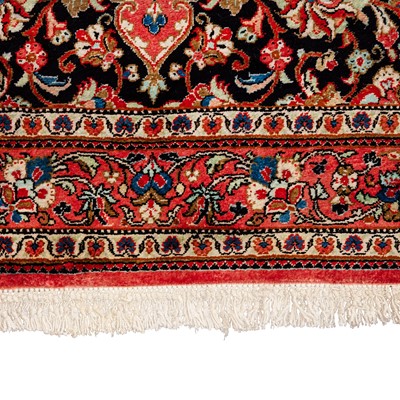 Lot 101 - An extremely fine silk Qum runner, central Persia