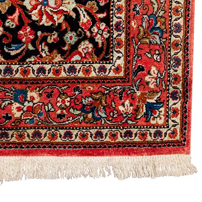 Lot 101 - An extremely fine silk Qum runner, central Persia