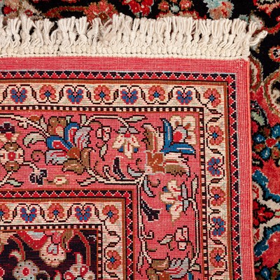 Lot 101 - An extremely fine silk Qum runner, central Persia
