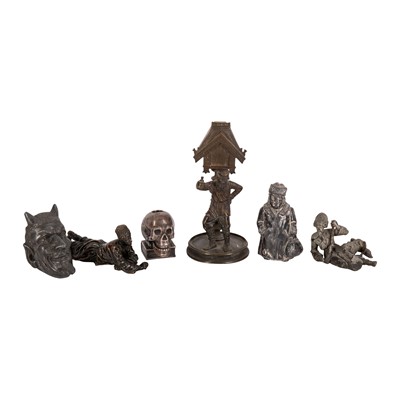 Lot 426 - A group of four cast metal figures, 19th / early 20th century