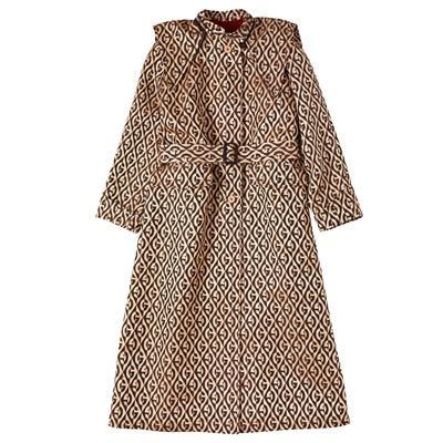 Lot 125 - Gucci Unisex Beige GG Trench Coat - Size 40