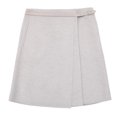 Lot 452 - Loro Piana Beige Cashmere Wrap Skirt - Size 38