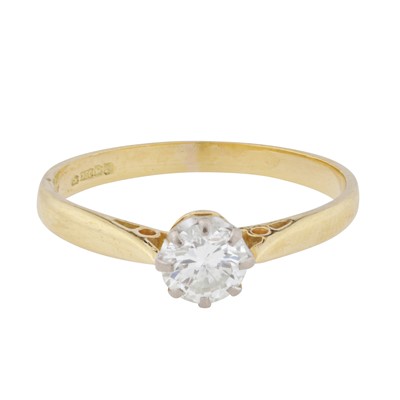 Lot 240 - A single-stone diamond ring, circa 1990