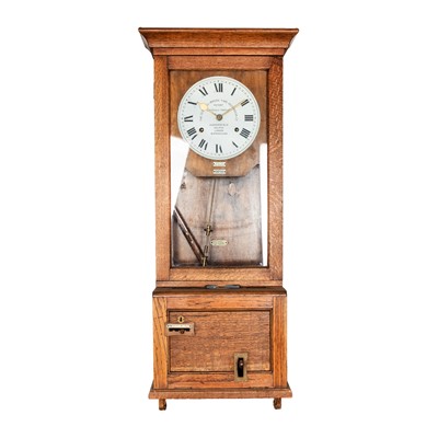 Lot 125 - The Gledhill-Brook Time Recorders Ltd. time recorder / punch card clock, early 20th century