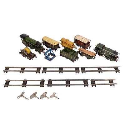 Lot 74 - A group of o Gauge Pre and early post war Hornby