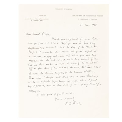 Lot 453 - Peierls (Rudolf)