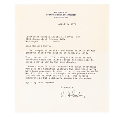 Lot 455 - Rickover (Hyman G.)