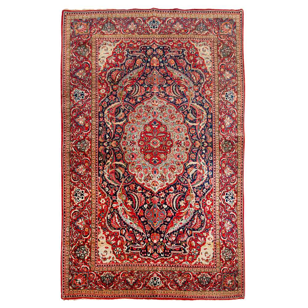 Lot 90 - A fine antique Kashan rug, central Persia