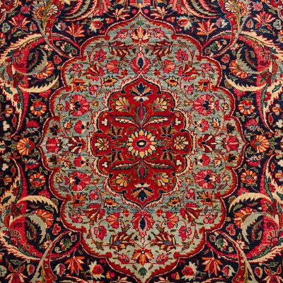 Lot 90 - A fine antique Kashan rug, central Persia