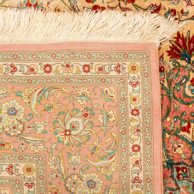 Lot 102 - An extremely fine silk Qum rug, central Persia