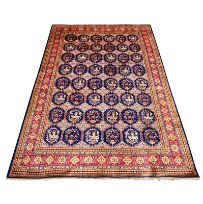 Lot 26 - A very fine silk Qum rug, central Persia