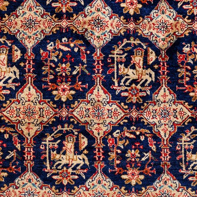 Lot 26 - A very fine silk Qum rug, central Persia