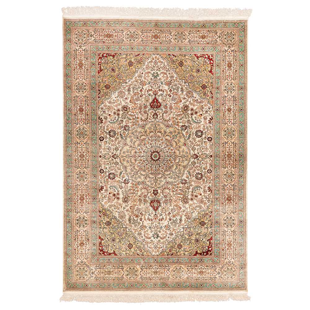 Lot 23 - A very fine silk Chinese rug