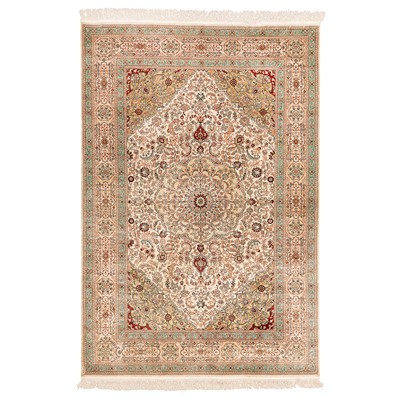 Lot 23 - A very fine silk Chinese rug