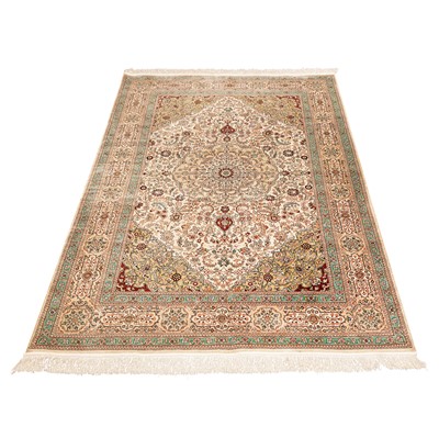 Lot 23 - A very fine silk Chinese rug