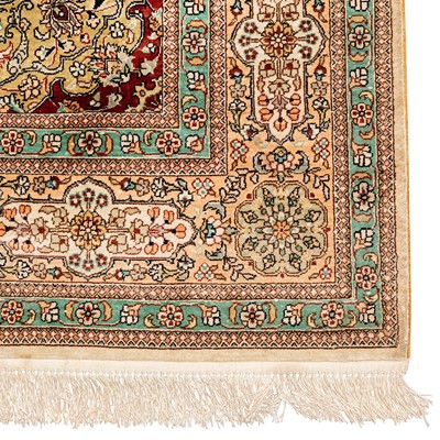 Lot 23 - A very fine silk Chinese rug