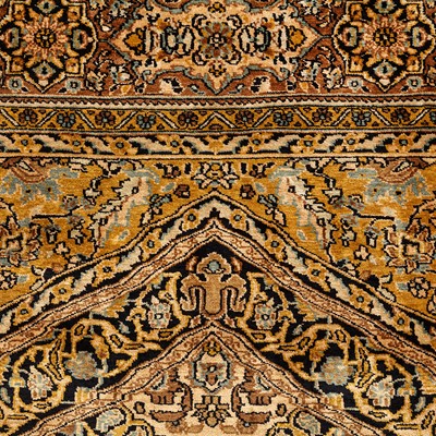 Lot 9 - A very fine silk Kashmir prayer rug, north India