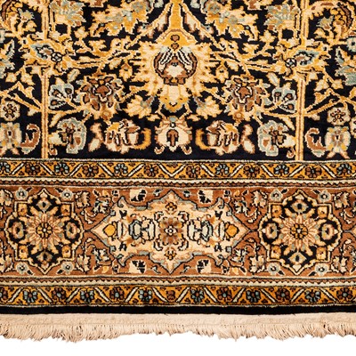 Lot 9 - A very fine silk Kashmir prayer rug, north India