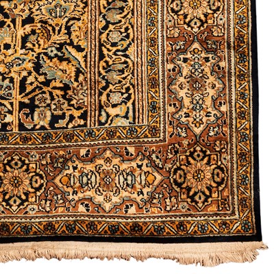 Lot 9 - A very fine silk Kashmir prayer rug, north India