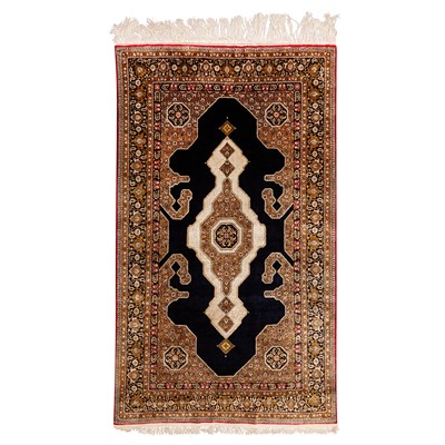 Lot 103 - A very fine silk Qum large rug, central Persia