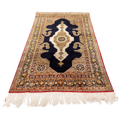 Lot 103 - A very fine silk Qum large rug, central Persia