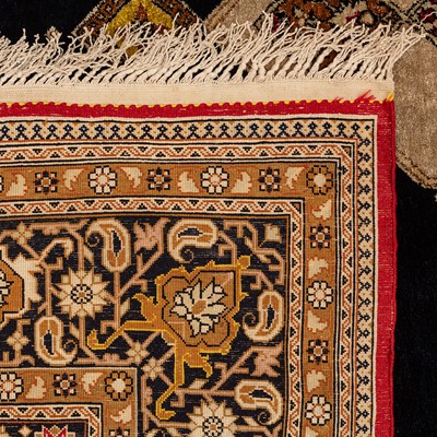 Lot 103 - A very fine silk Qum large rug, central Persia