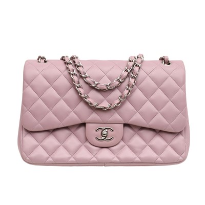 Lot 28 - Chanel Lavender Jumbo Classic Double Flap Bag