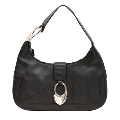 Lot 314 - Bvlgari Black Logo Plate One Shoulder Bag