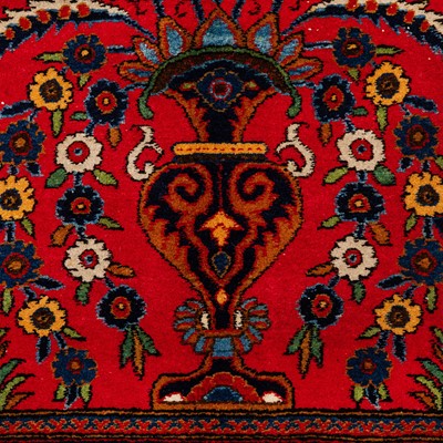 Lot 10 - A fine Sarouk prayer rug, west Persia