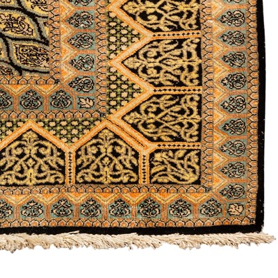 Lot 2 - An extremely fine, signed silk Qum rug, central Persia