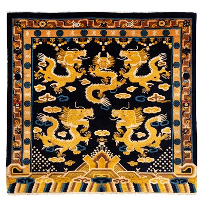 Lot 21 - An unusual fine Chinese carpet