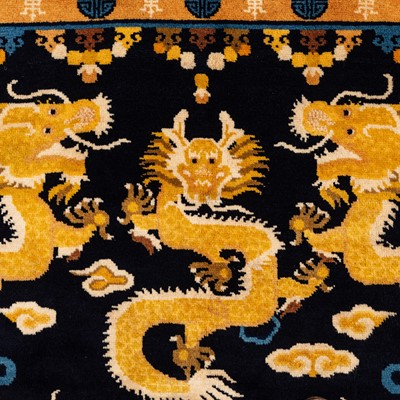 Lot 21 - An unusual fine Chinese carpet