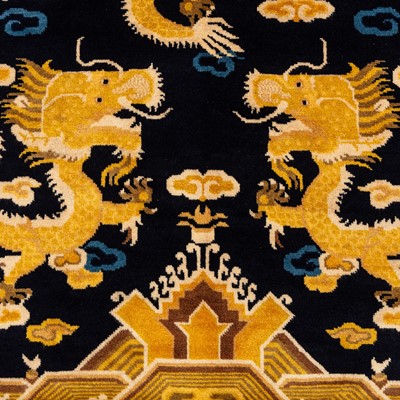 Lot 21 - An unusual fine Chinese carpet