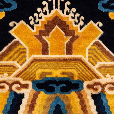 Lot 21 - An unusual fine Chinese carpet