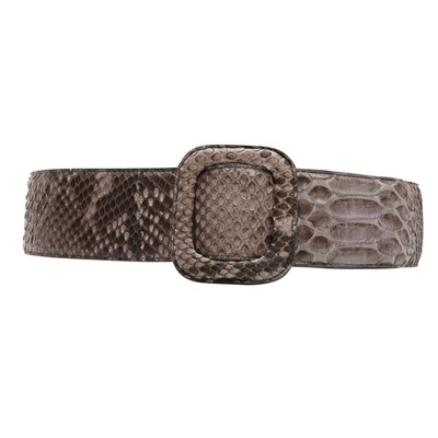 Lot 356 - λ De Nicola Grey Python Wide Belt - Size 90