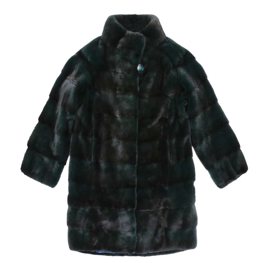 Lot 81 - Tritone Furs Emerald Green Mink Coat - Size M