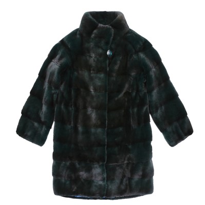 Lot 81 - Tritone Furs Emerald Green Mink Coat - Size M