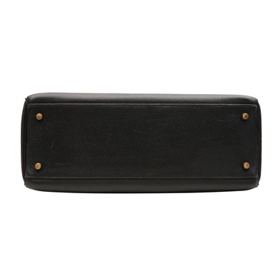 Lot 164 - Hermes Black Clemence Kelly Sellier 35