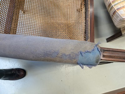 Lot 16 - A Regency mahogany bergère armchair in the manner of Gillows