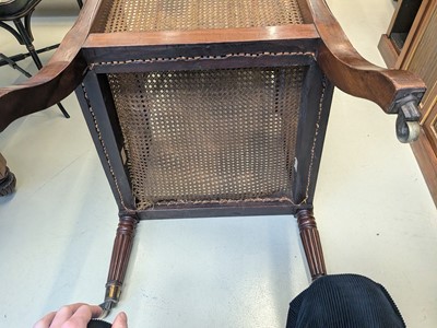 Lot 16 - A Regency mahogany bergère armchair in the manner of Gillows