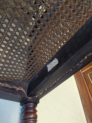 Lot 16 - A Regency mahogany bergère armchair in the manner of Gillows