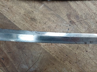 Lot 37 - A mounted Japanese wakizashi, Meiji period, signed Hisahiro