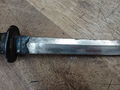 Lot 37 - A mounted Japanese wakizashi, Meiji period, signed Hisahiro